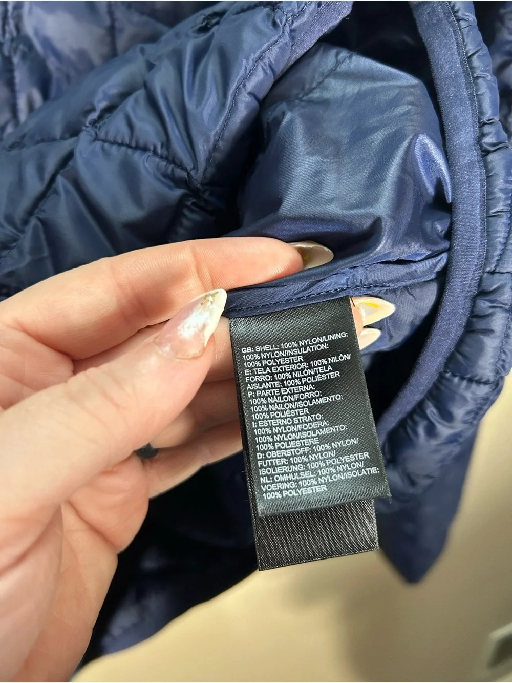 The North Face Men’s Thermoball Navy Blue Quilted Full Zip Jacket Size XXL